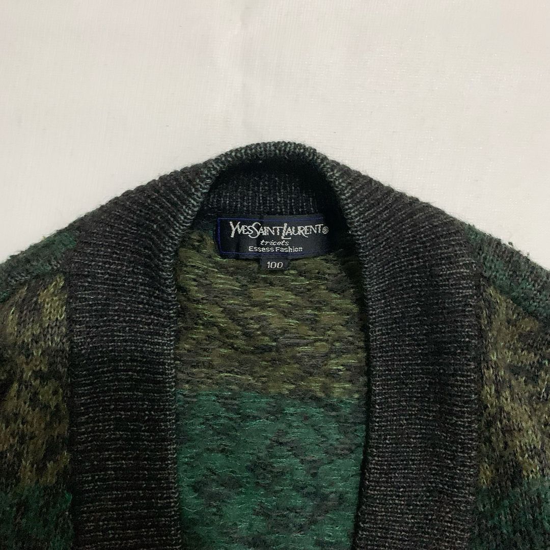 Yves Saint Laurent Vintage Yves Saint Laurent Cardigan Wool Grandpa Sweater Size US L / EU 52-54 / 3 - 2 Thumbnail