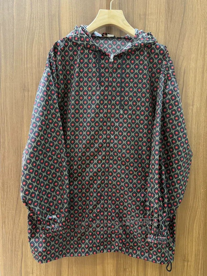Gucci Gucci Star Double G Full Print Hooded Windbreaker jacket Size US S / EU 44-46 / 1 - 1 Thumbnail