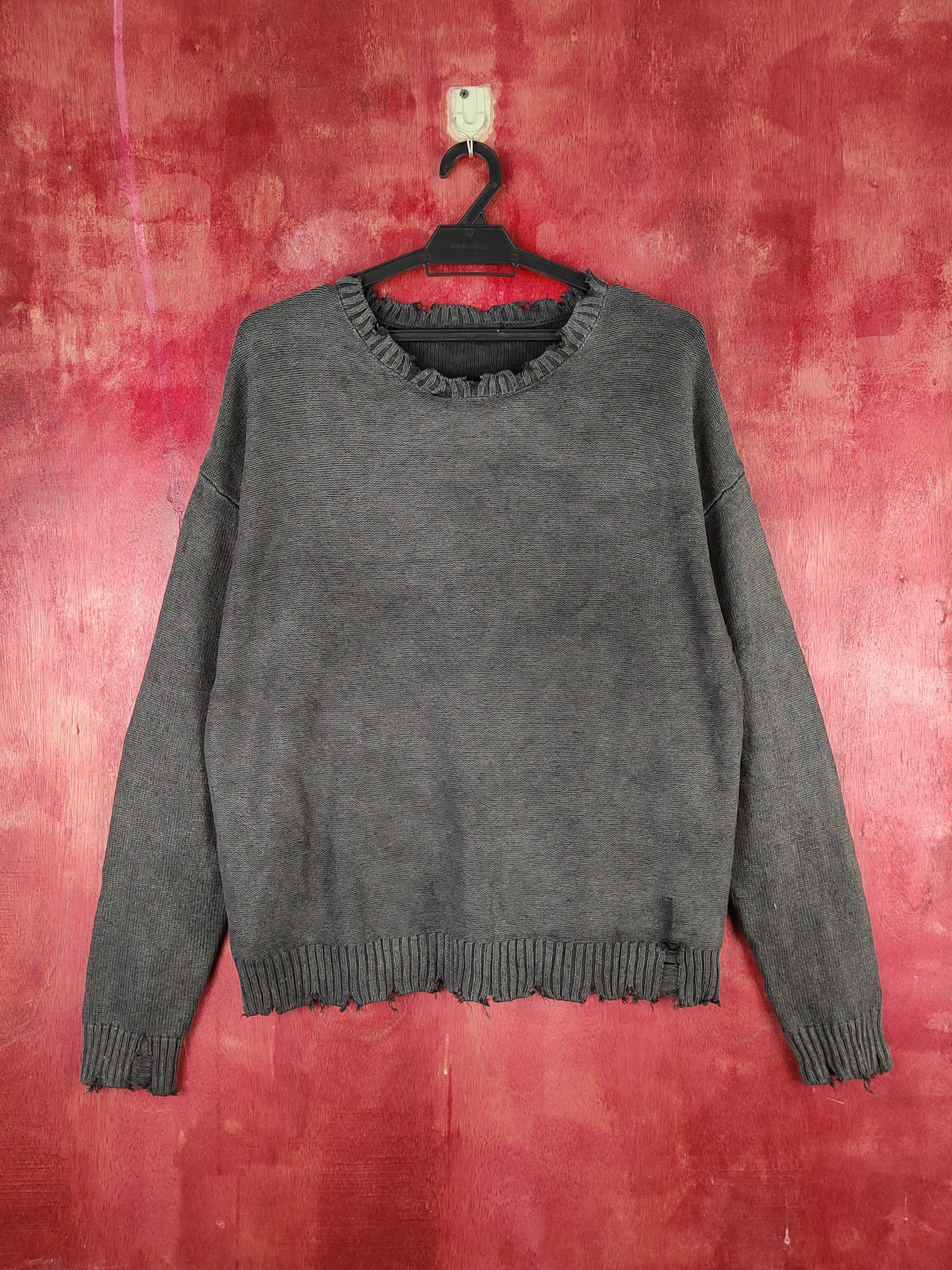 Jeanasis Black Faded ripped distressed Sweatshirts #S1684