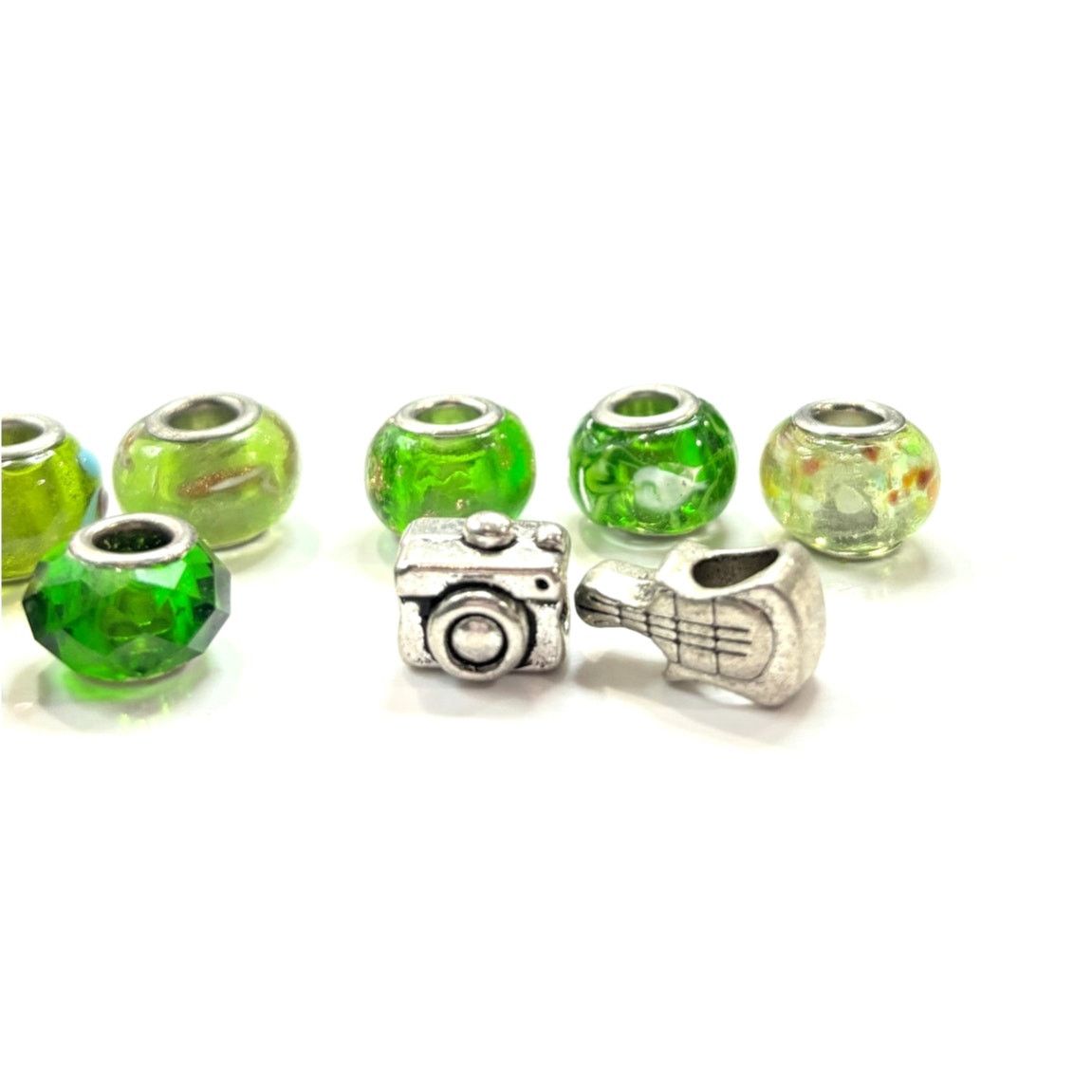 Sterling Silver EUROPEAN BEADS Women's Green Themed Sterling Silver Charms Size ONE SIZE - 3 Thumbnail