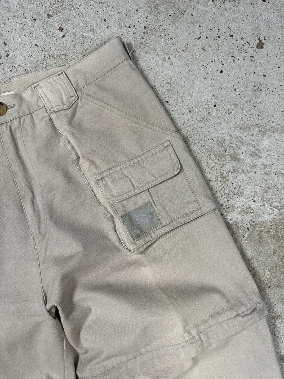 Dickies Vintage 90s Dickies Beige Baggy Cargo Pants 2 in 1 Shorts Size US 34 / EU 50 - 8 Thumbnail