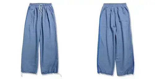 Japanese Brand 20AW Indigo Union Japan Blue Striped Casual Sweatpants Size US 31 - 4 Thumbnail