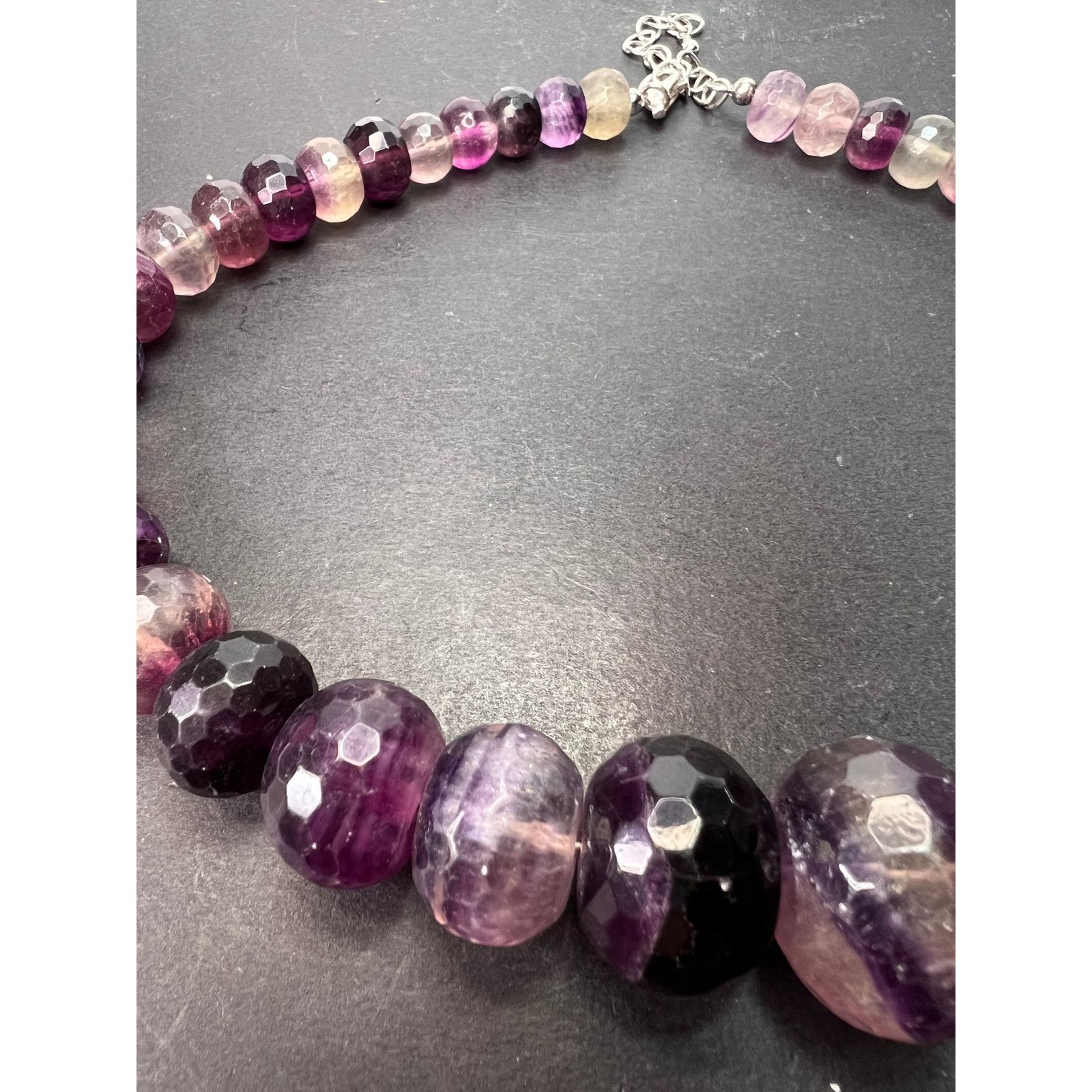 Other Fluorite faceted beaded statement necklace with 925 clasp Size ONE SIZE - 7 Thumbnail