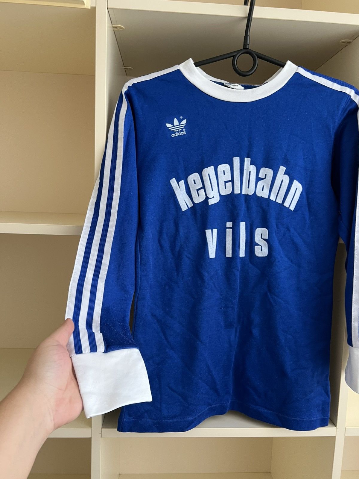 Adidas Vintage 80s Adidas Erima Long Sleeve Mede in West Germany Size US S / EU 44-46 / 1 - 8 Thumbnail