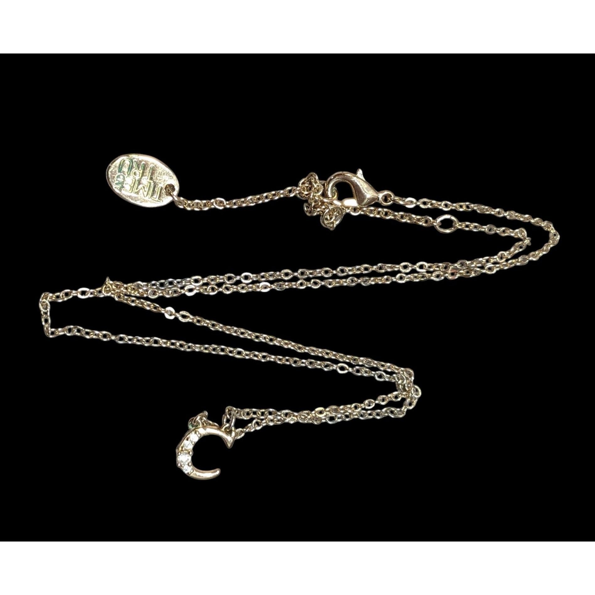 Other Minimalist Celestial Rhinestone Moon Pendant Necklace Size ONE SIZE - 1 Thumbnail