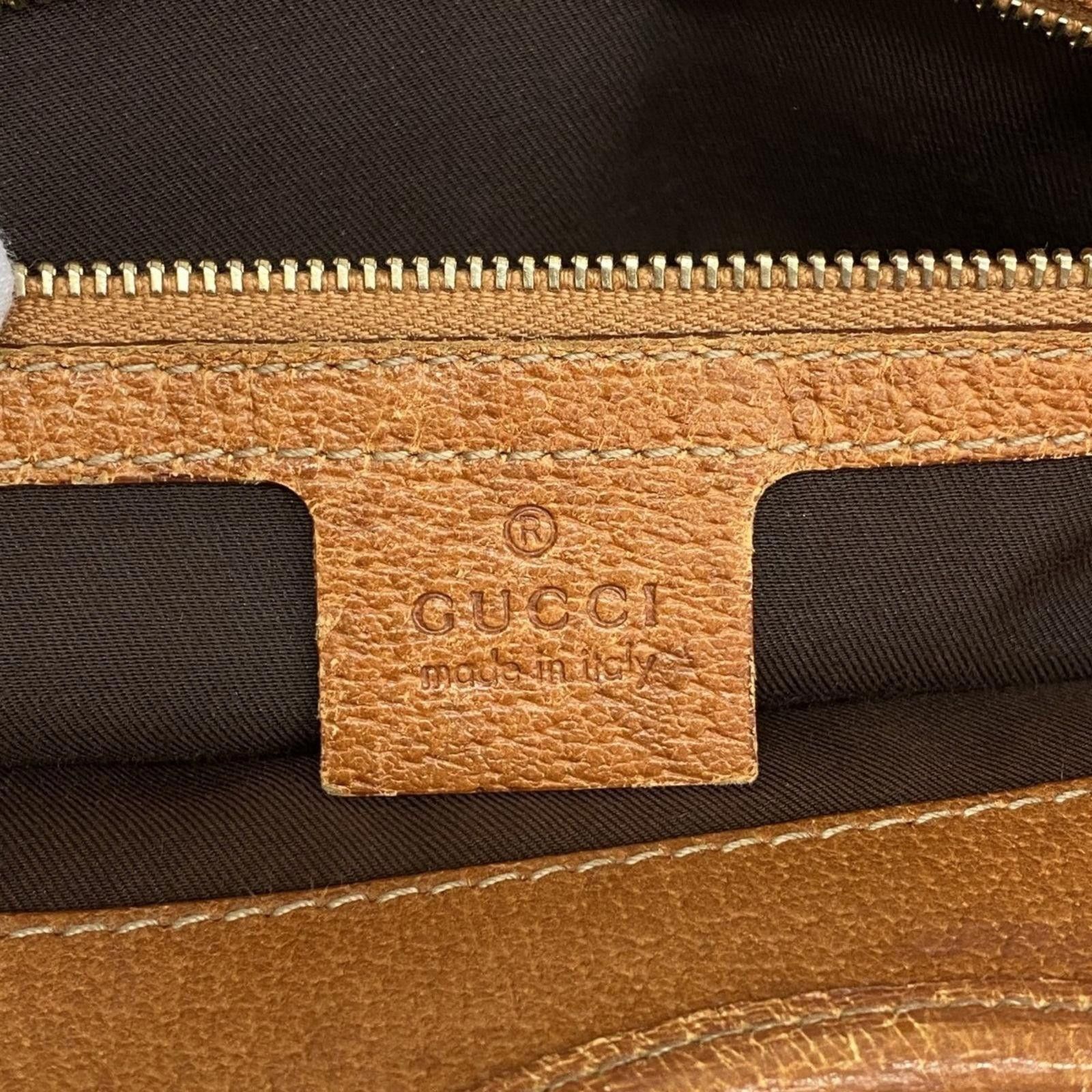 Gucci Gucci - Monogram Canvas Leather Shoulder Bag Size ONE SIZE - 9 Thumbnail
