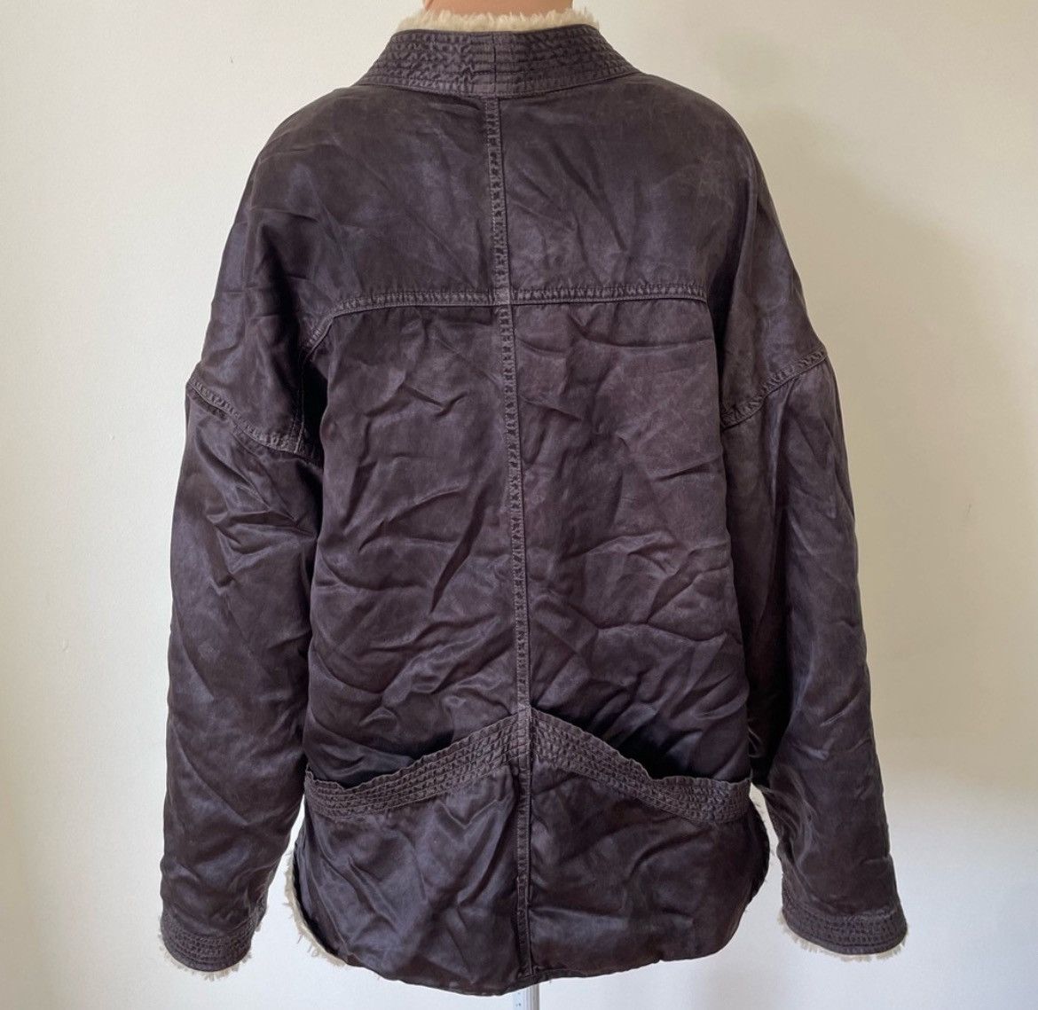 FREECITY FREECITY Faux Shearling Cupro Open Bomber Jacket Size M / US 6-8 / IT 42-44 - 3 Thumbnail