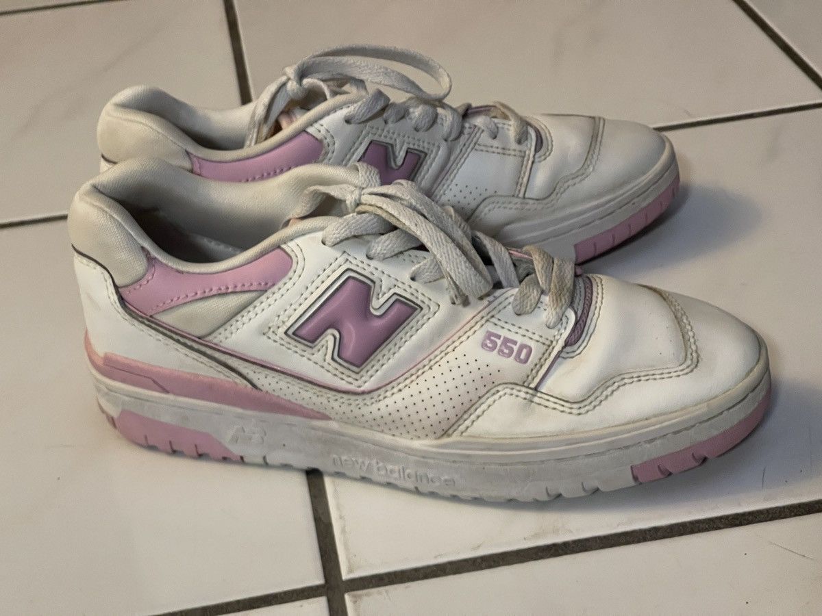 New Balance NEW BALANCE 550 White Lilac Bubble Gum Pink Women's Shoes Size US 9.5 / IT 39.5 - 3 Thumbnail