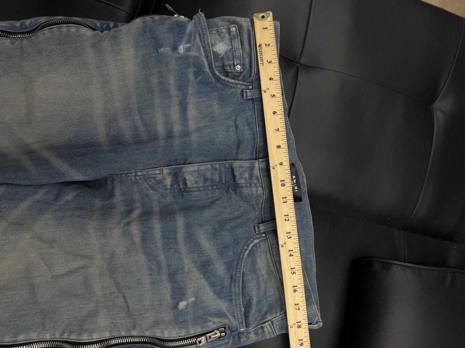 Amiri Size 38 - Amiri Blue Leg Logo Zipper Jeans Size US 38 / EU 54 - 11 Thumbnail