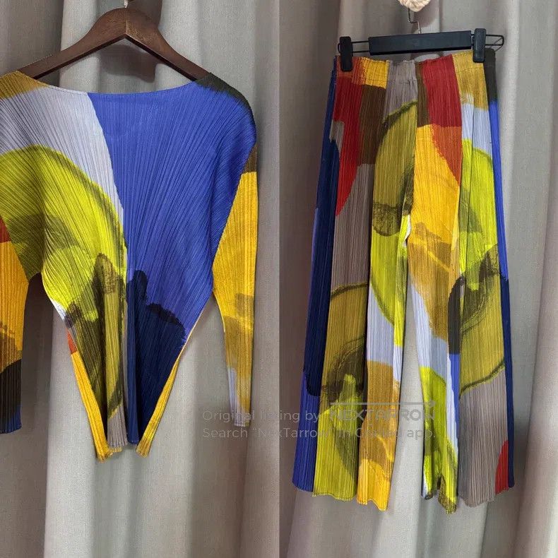 Issey Miyake Issey Miyake Yellow Long-Sleeve Top Size L / US 10 / IT 46 - 2 Thumbnail