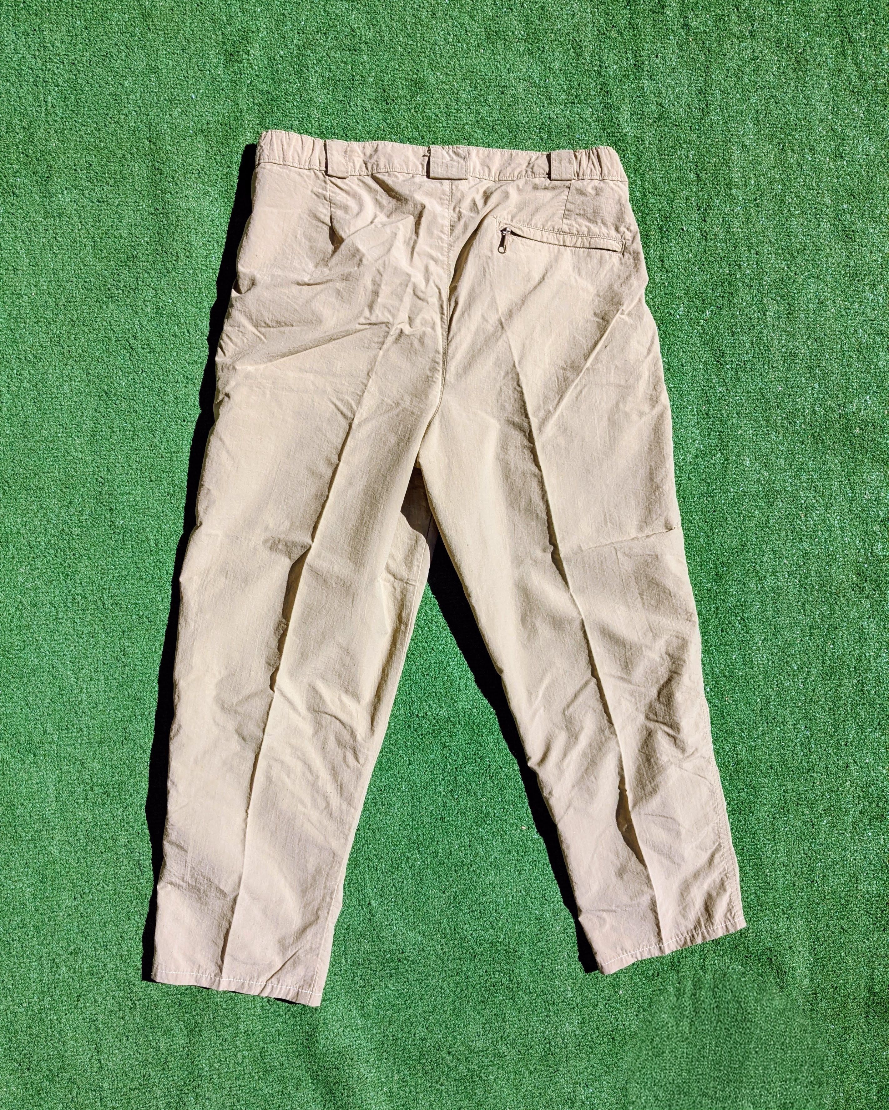 Other TravelSmith Nylon Security Pocket Khaki Pleated USA Pants Size US 32 / EU 48 - 1 Thumbnail