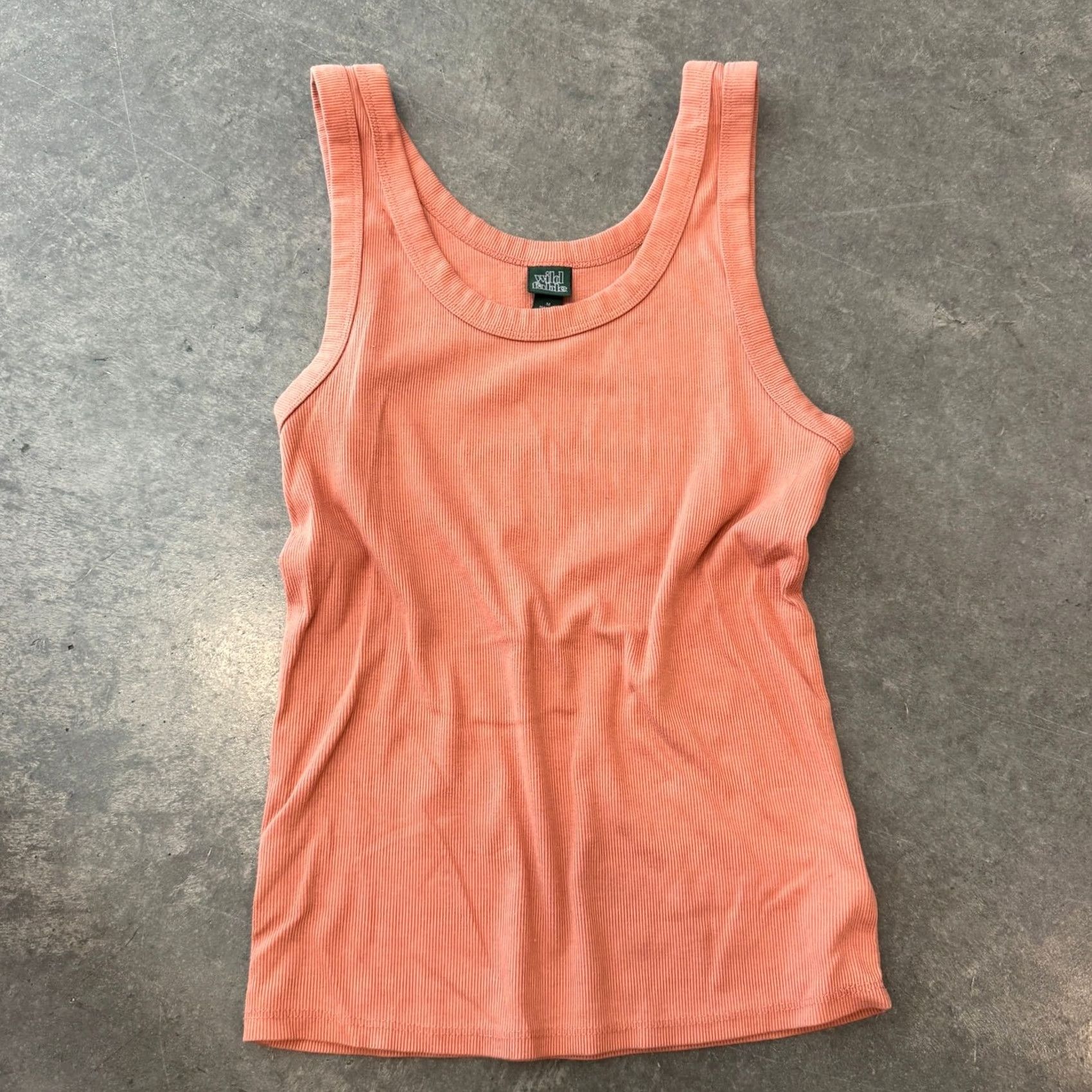 Vintage VINTAGE Wild Fable Tank Women M Orange Ribbed Summer Lounge Y2K Size M / US 6-8 / IT 42-44 - 2 Thumbnail