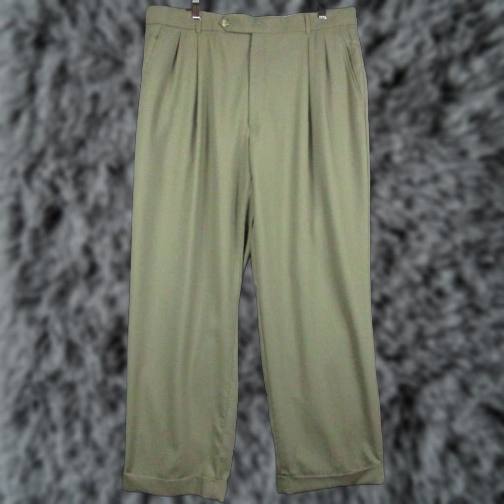 Vintage Ballin Super 120's Wool Dress Pants Men 36x28 Brown Comfort EZE Size US 36 / EU 52 - 1 Thumbnail
