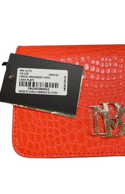 Badgley Mischka Croco Crossbody With Logo Plate Size ONE SIZE - 7 Thumbnail