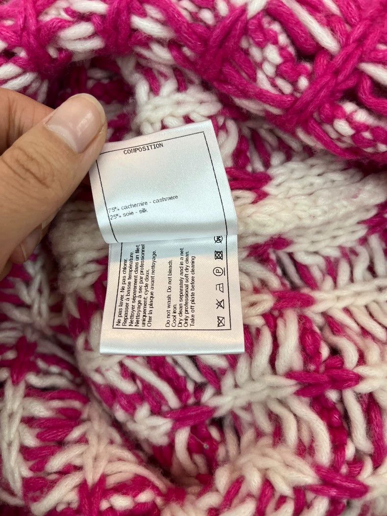 Chanel Chanel 21K pink and white tassel cashmere sweater Size XS / US 0-2 / IT 36-38 - 6 Thumbnail