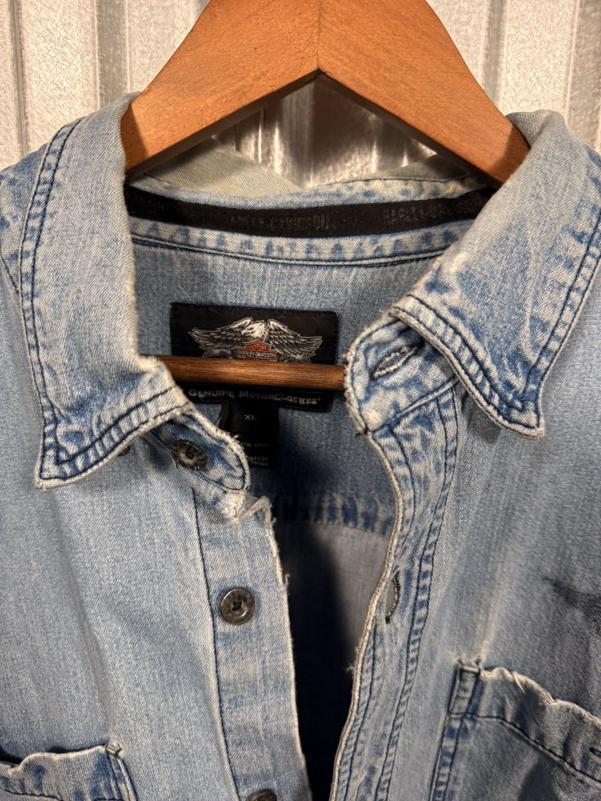 Harley Davidson Insane Vintage Harley Davidson Sun Faded Button Up Western S Size US L / EU 52-54 / 3 - 8 Thumbnail