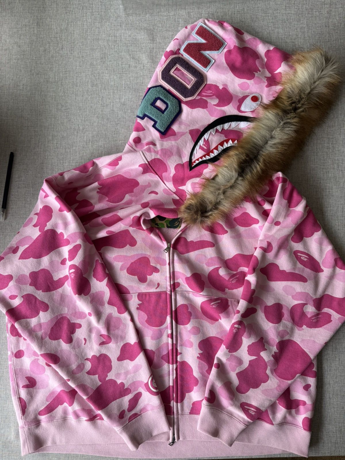 Bape BAPE X CACTUS JACK X DON TOLIVER FAUX FUR SHARK ZIP