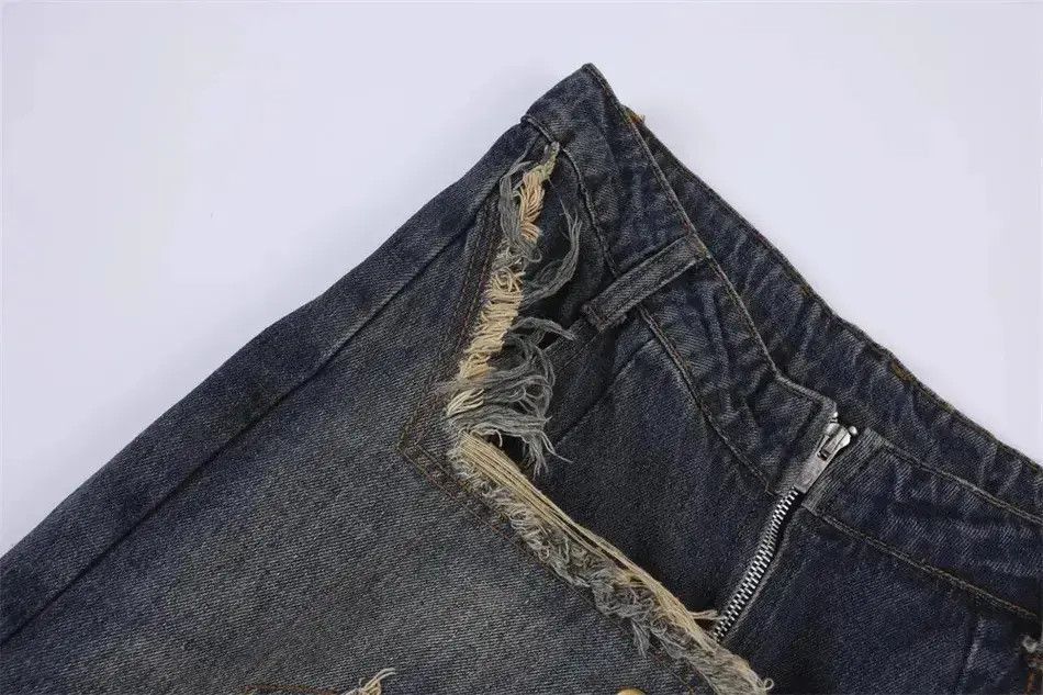 Japanese Brand Sticking Pentagram straight star jeans Size US 32 / EU 48 - 5 Thumbnail