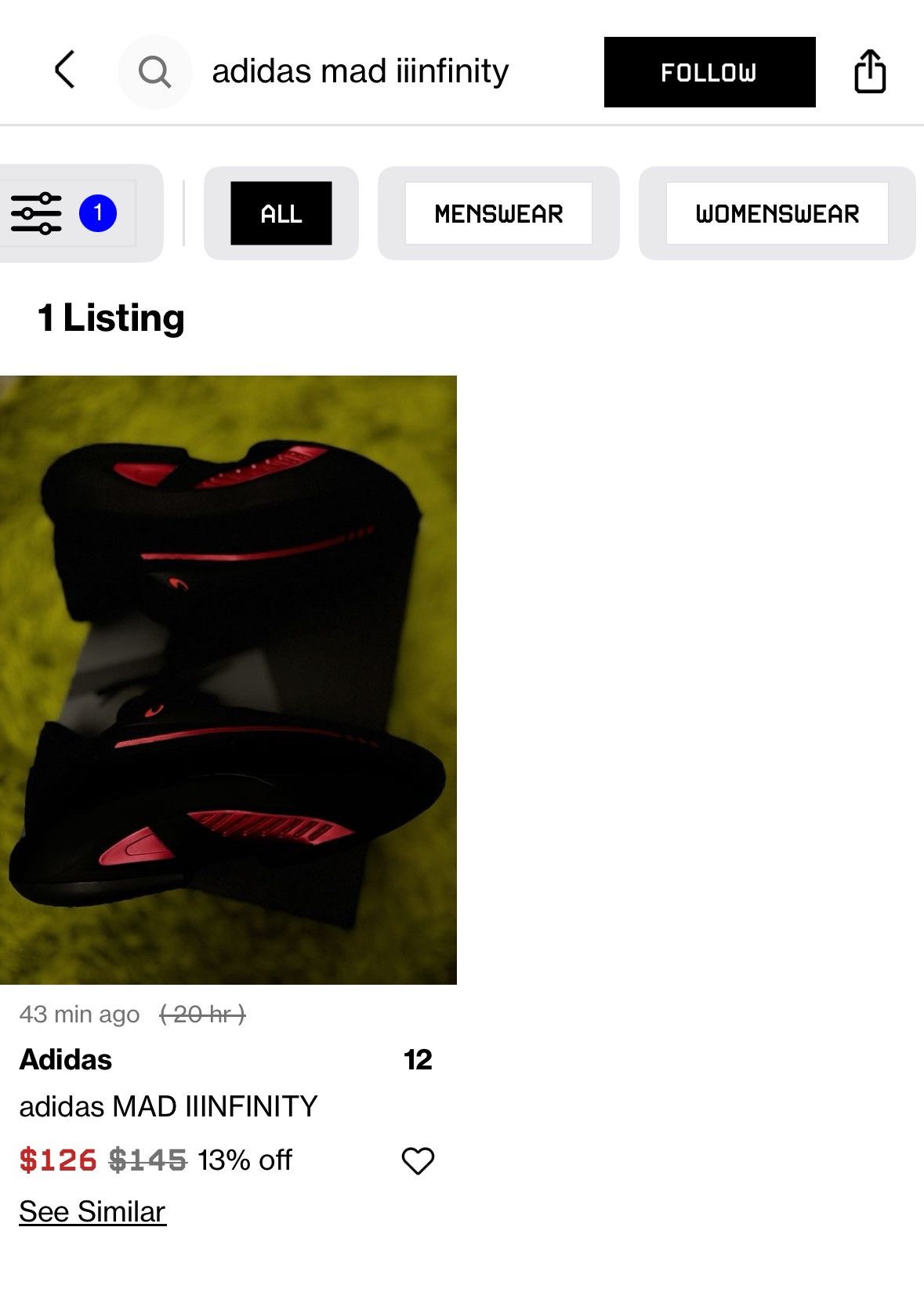 Adidas adidas MAD IIINFINITY Size US 12 / EU 45 - 5 Thumbnail
