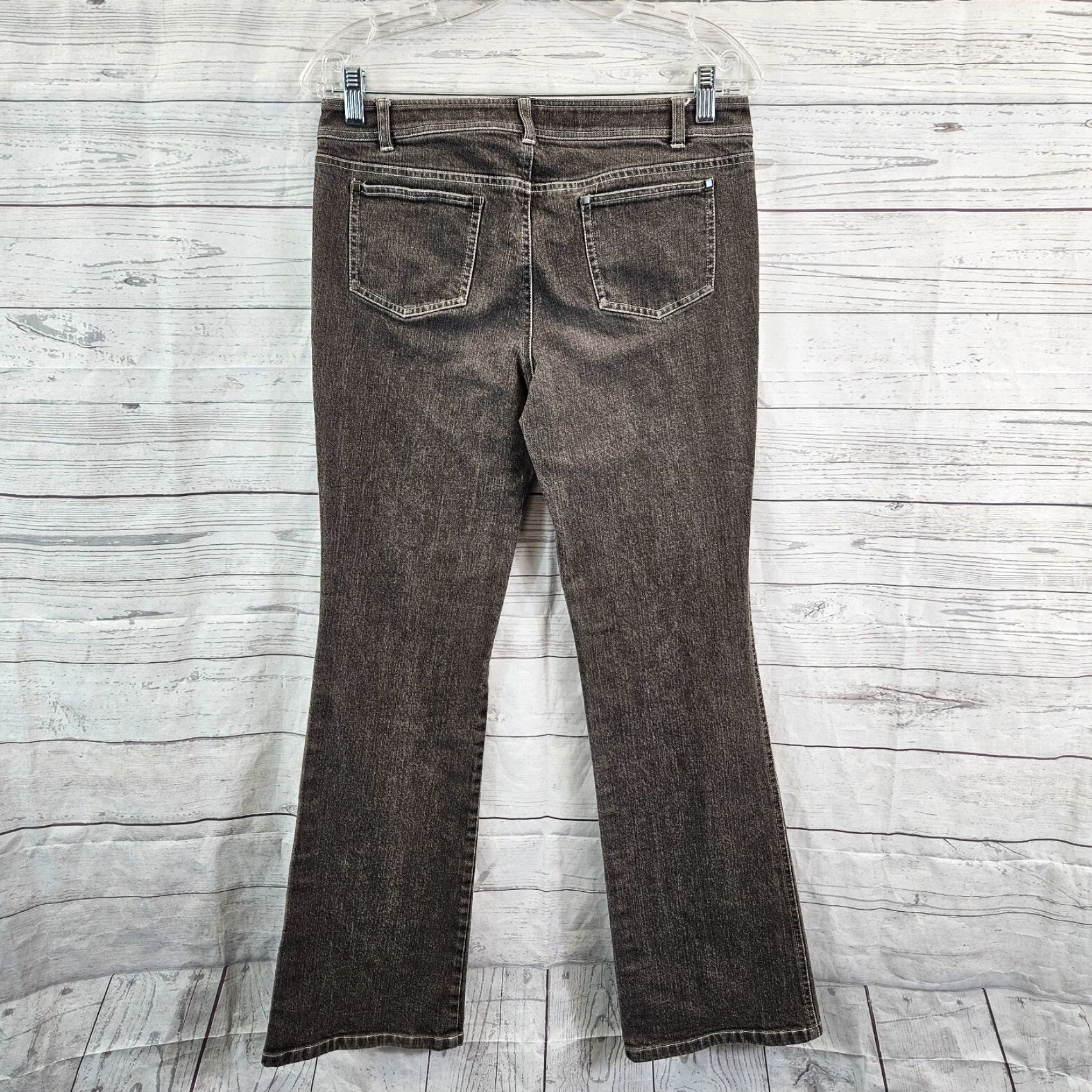 Vintage Lafayette 148 Womens Bootcut Jeans Sz 4 Gray Mid Rise Cotton Blend Denim Inseam 30.5" Size 27" / US 4 / IT 40 - 3 Thumbnail