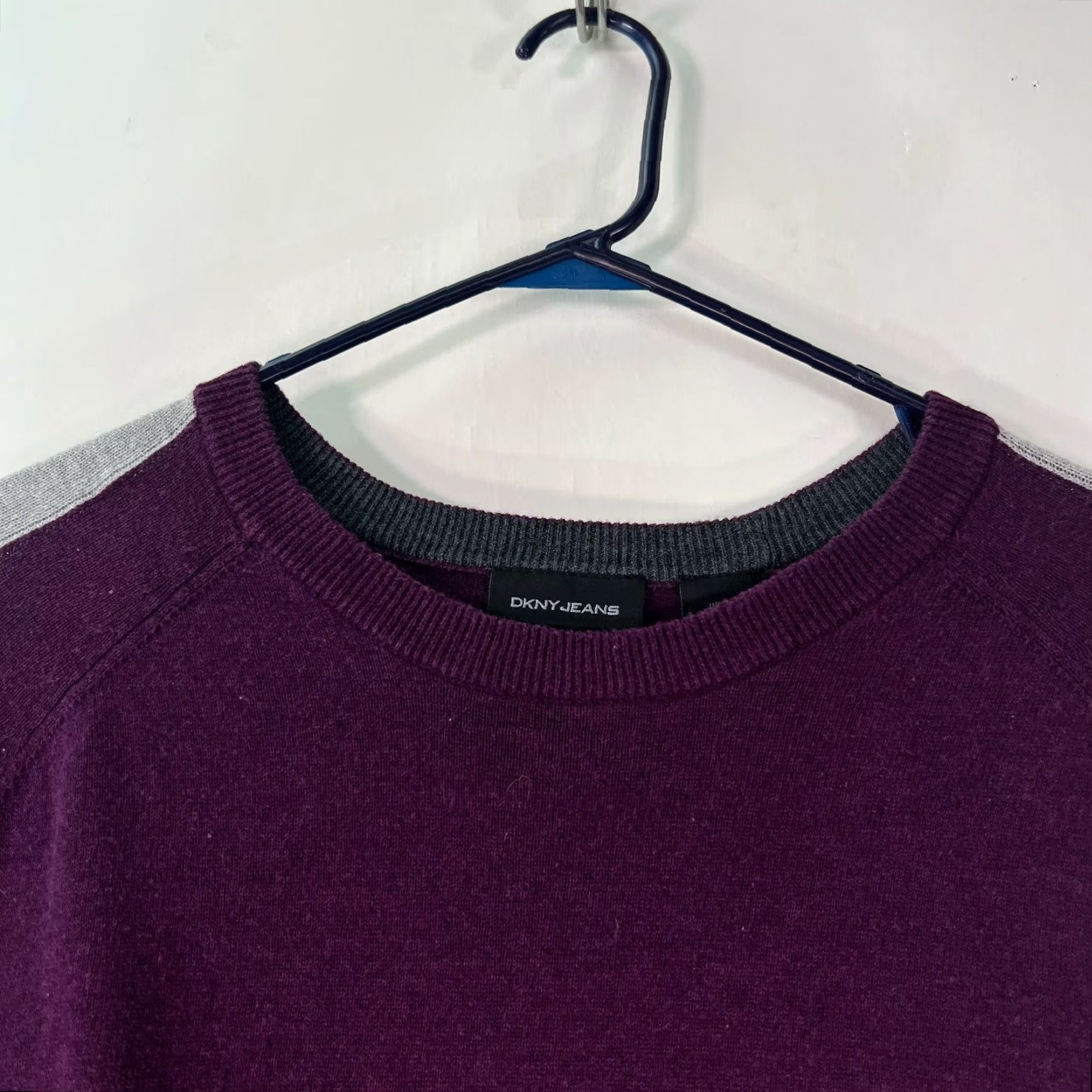 DKNY DKNY Womens Pullover Sweater Size XL Long Sleeve Crew Neck Solid Purple Knit Casual Size XL / US 12-14 / IT 48-50 - 3 Thumbnail