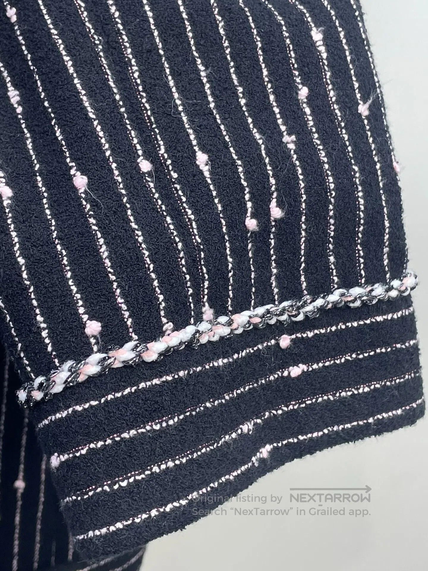 Chanel Chanel Striped Tweed Long Coat. Size S / US 4 / IT 40 - 3 Thumbnail