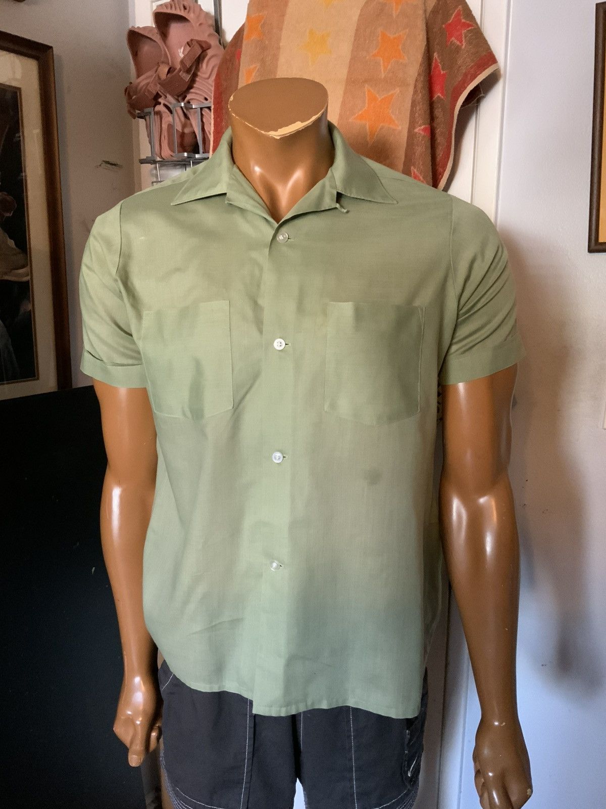 Vintage VTG 60s Van Heusen Vanopress Loop Collar Rockabilly Shirt Size US S / EU 44-46 / 1 - 7 Thumbnail