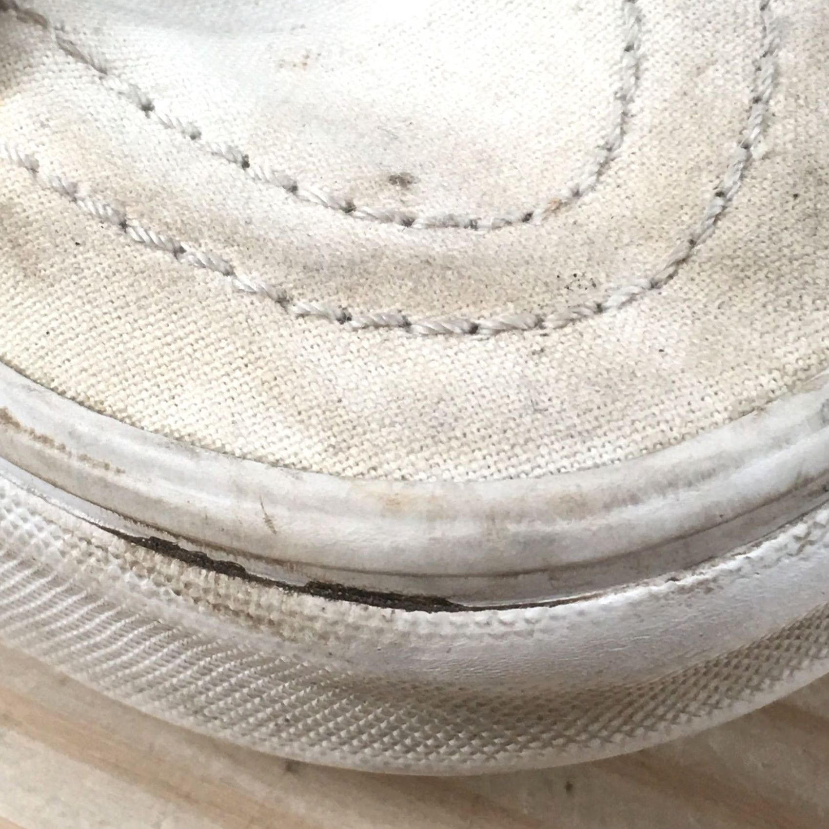 Vans VANS Old Skool High Top Skate Sneakers White Canvas Mens 6 Womens 7.5 Shoes Size M / US 6-8 / IT 42-44 - 4 Thumbnail