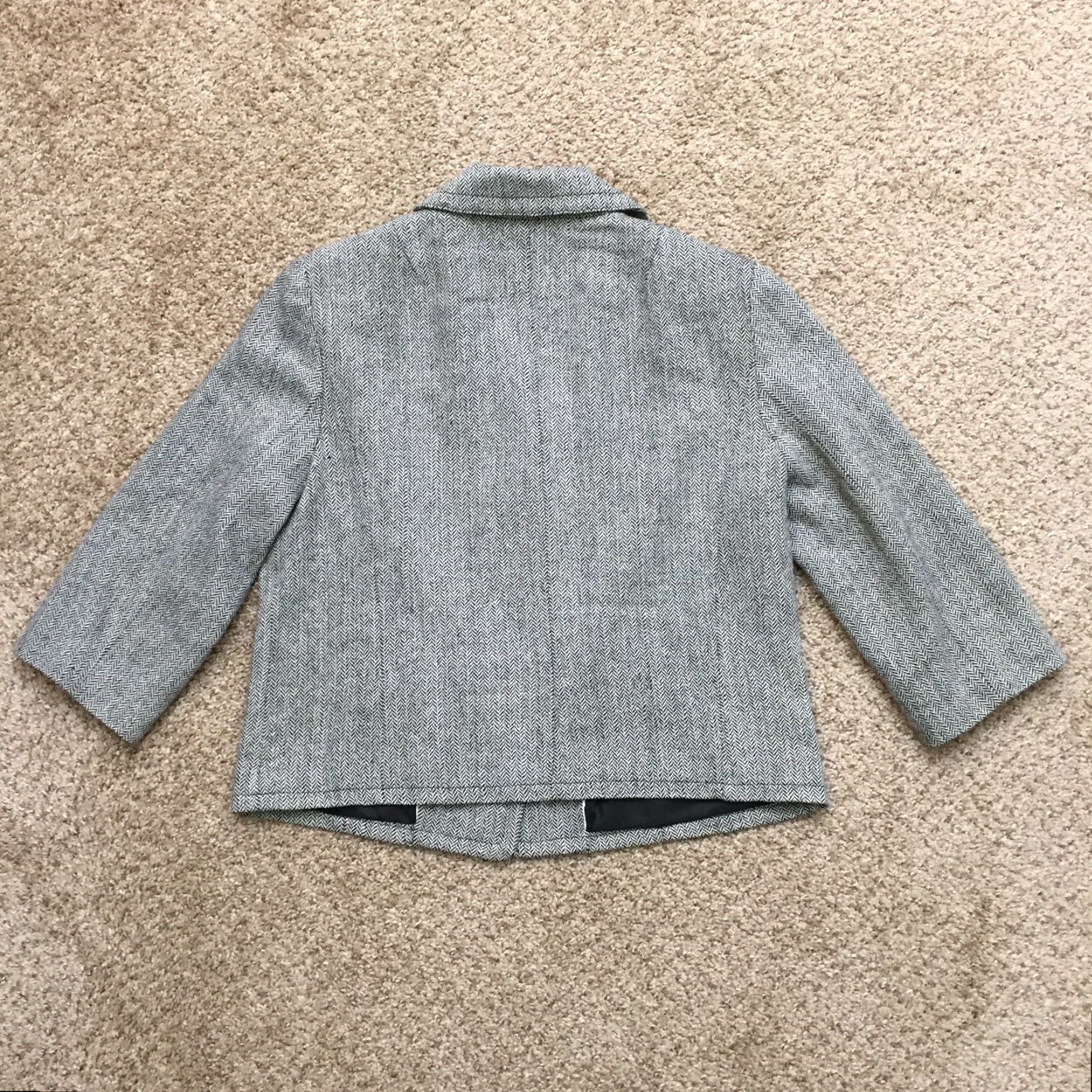 Vintage Worthington Blazer Petite Jacket Black White Herringbone Wool Blend PM Petite Women Wool Blend Lining/Outer Shell Business Short Jacket Closure Button Size M / US 6-8 / IT 42-44 - 5 Thumbnail