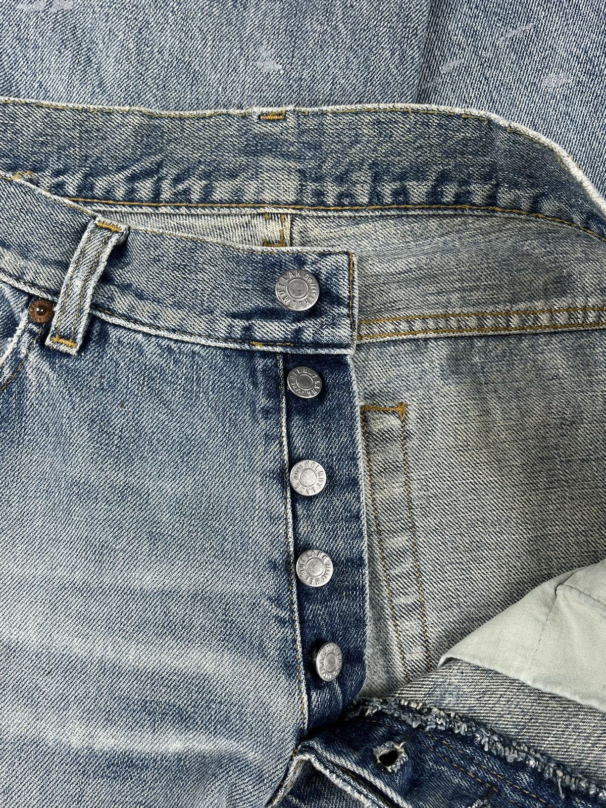 Helmut Lang SS98 Helmut Lang Vintage Faded Painter Denim Jeans Size US 31 - 11 Thumbnail