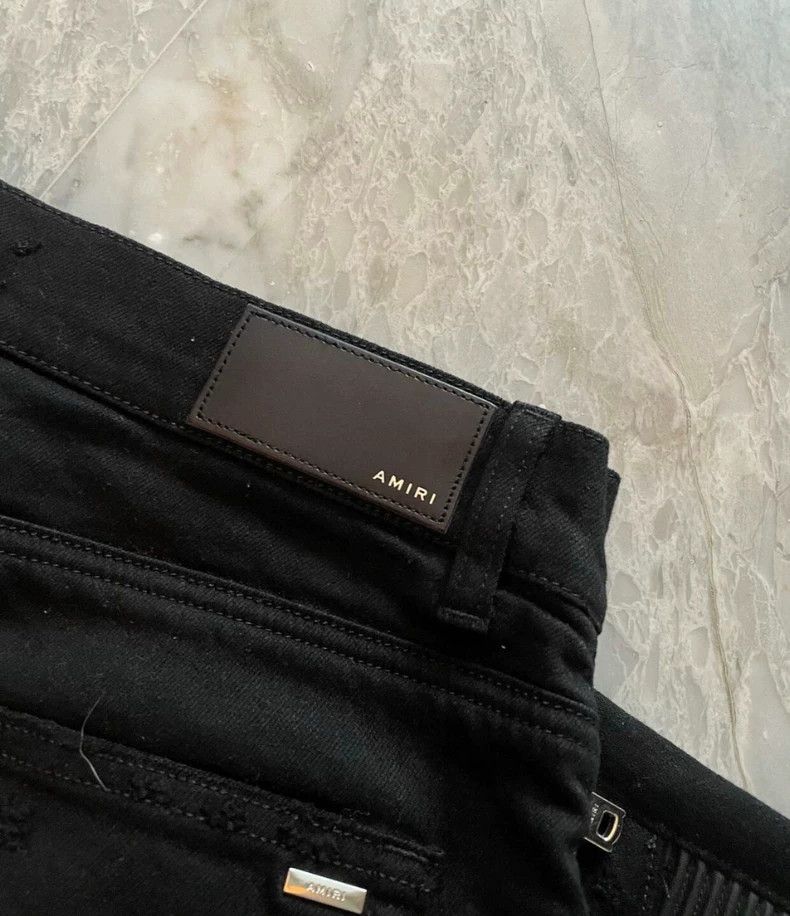 Amiri Amiri mx2 pure black zipper jeans Size US 32 / EU 48 - 3 Thumbnail