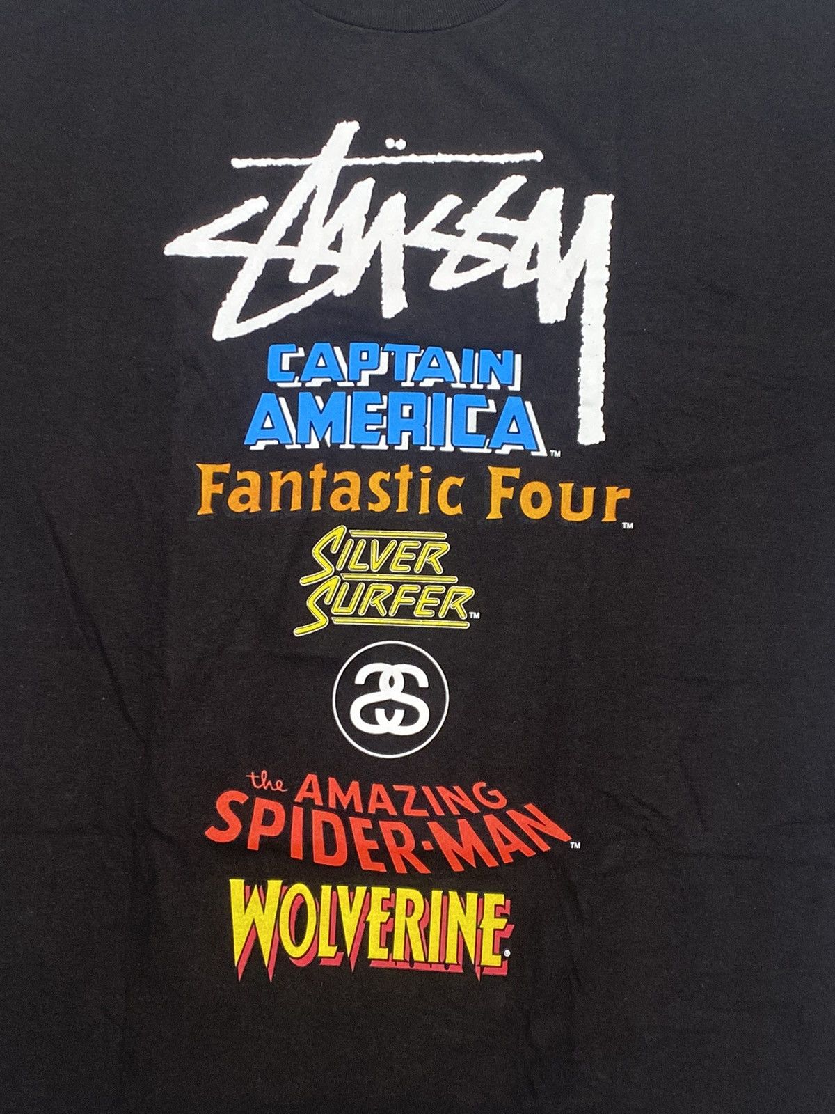 Stussy Marvel X Stüssy World Tour T-shirt, size XL, black, new Size US XL / EU 56 / 4 - 4 Thumbnail