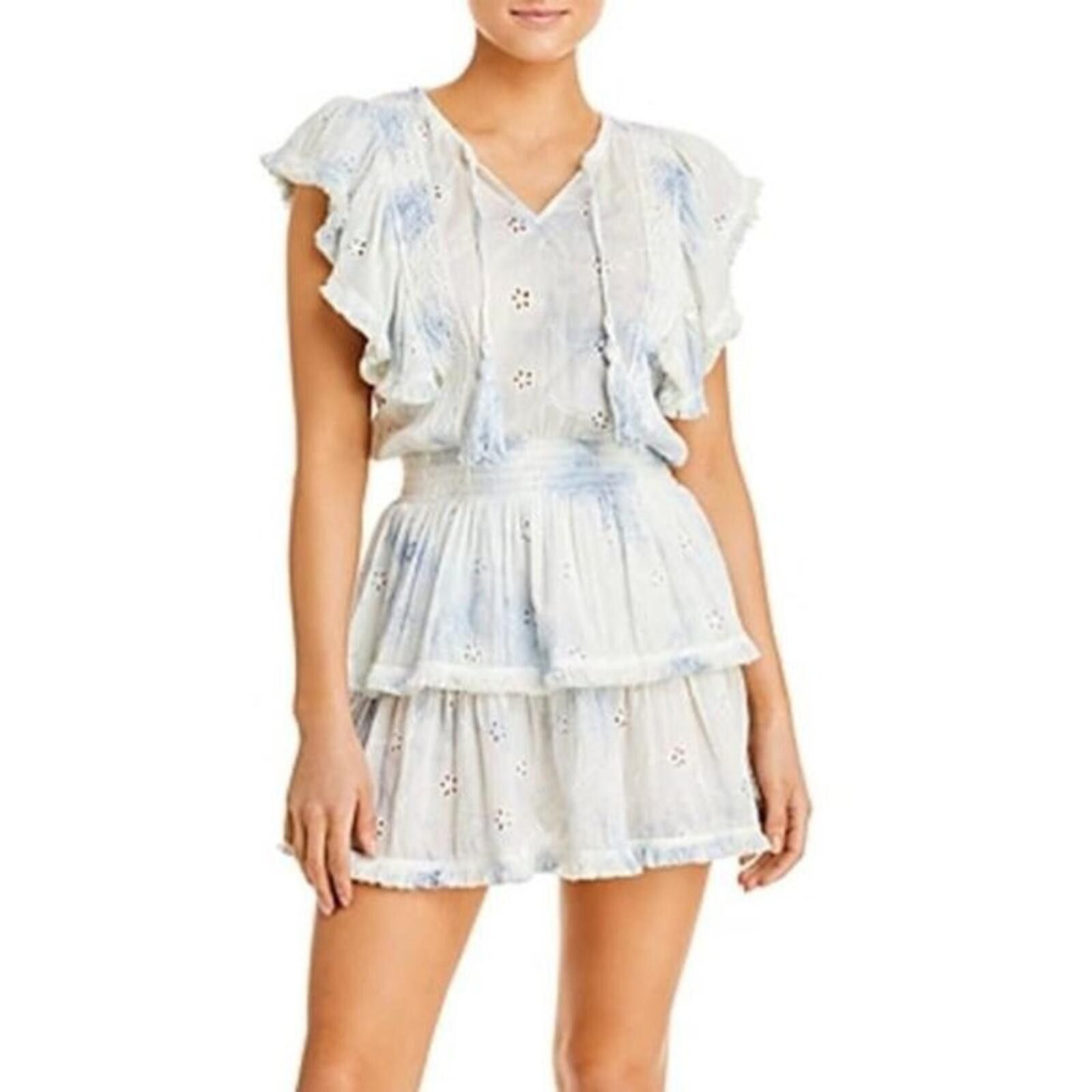 Other SURF GYPSY Ruffle Mini Eyelet Tie Dye Dress Size L / US 10 / IT 46 - 1 Thumbnail
