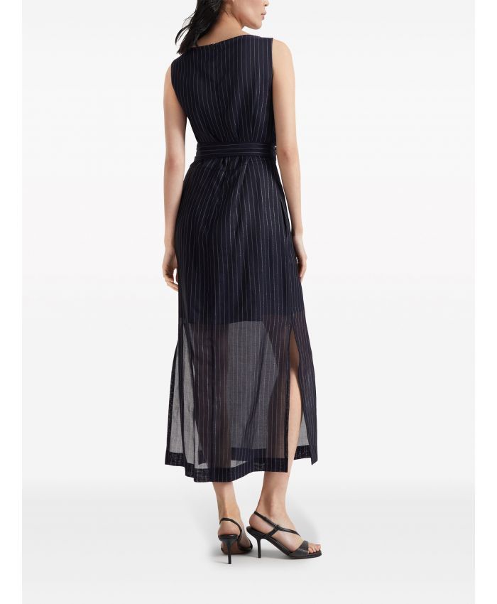 Brunello Cucinelli o1la1rc1a0425 Denim Dress in Navy Blue Size M / US 6-8 / IT 42-44 - 4 Thumbnail