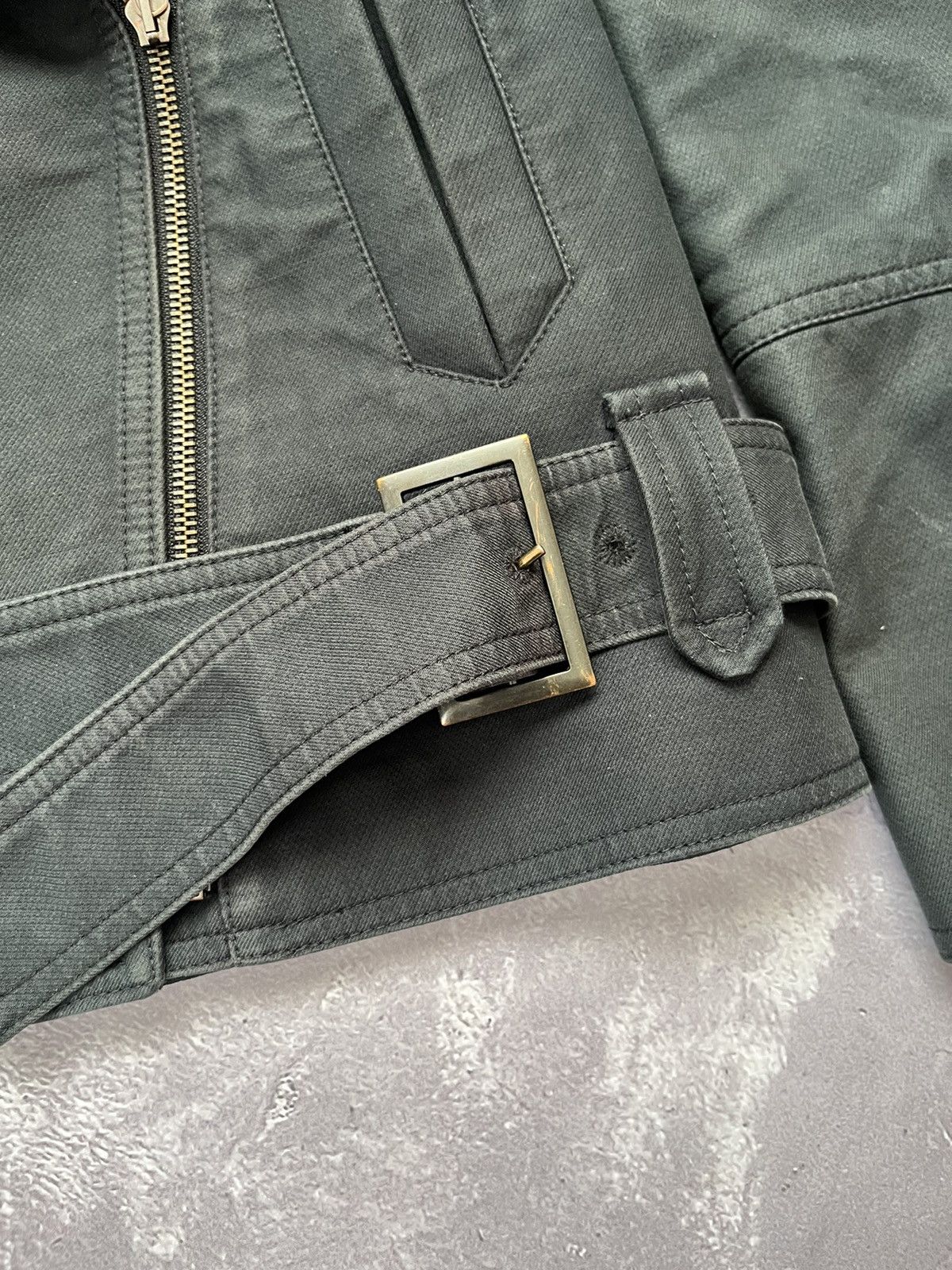 Japanese Brand Comptoir Des Cotonniers Double Collar Biker Zip Jacket Belt Size S / US 4 / IT 40 - 4 Thumbnail