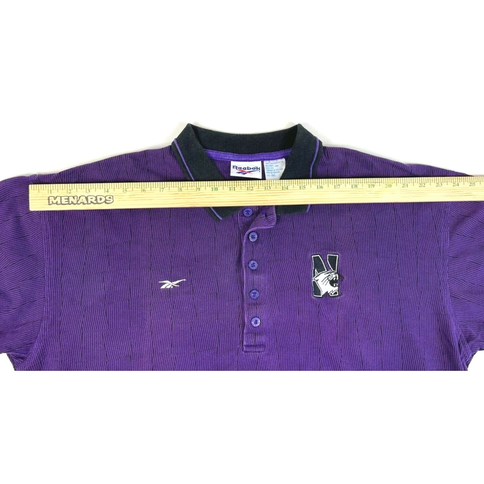 Reebok VINTAGE Reebok Northwestern University Polo Shirt Mens 2XL Purple 100% Cotton Embroidered Logo Northwestern University 90s Polo Shirt Size US XXL / EU 58 / 5 - 6 Thumbnail
