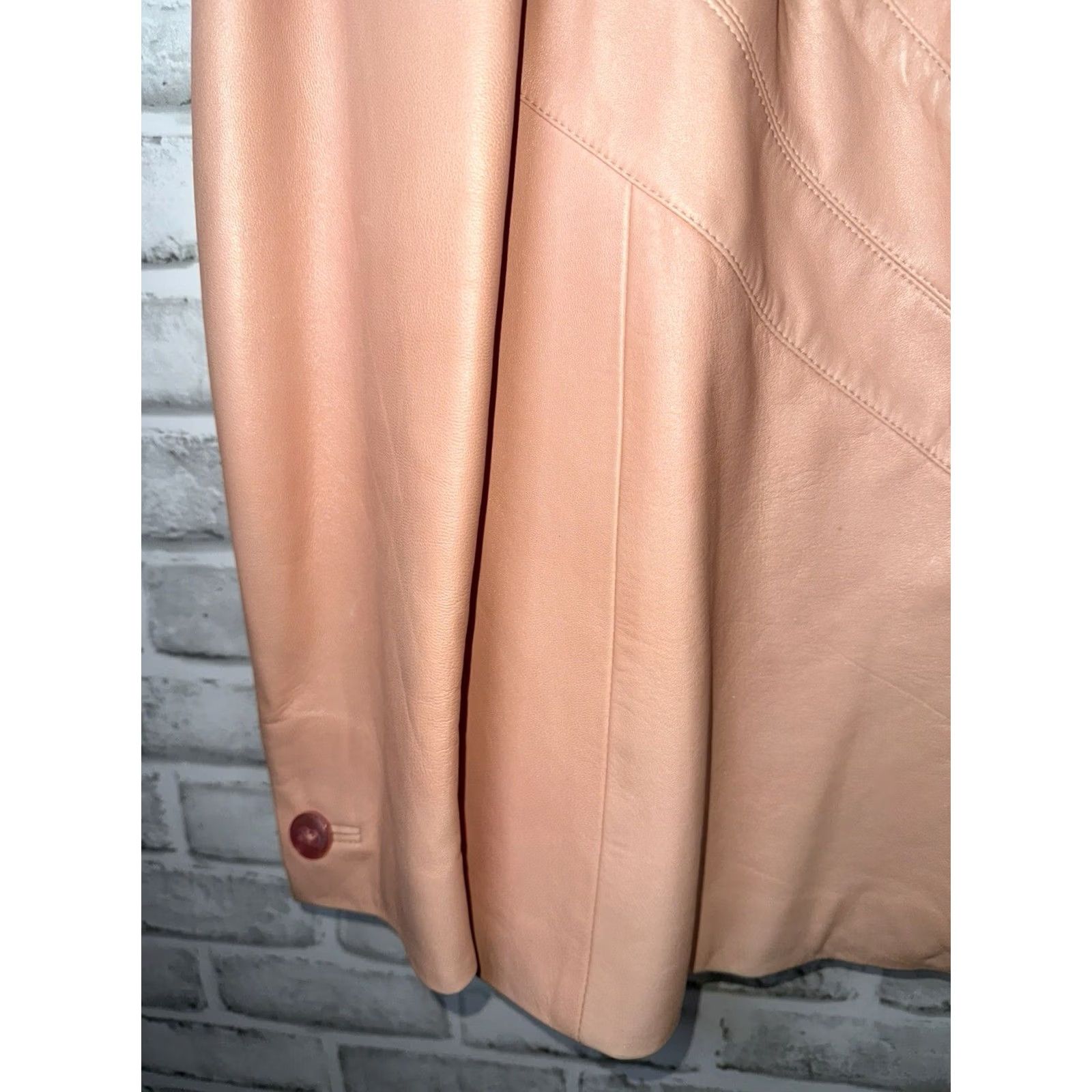 Escada VINTAGE Escada Pink SOFT Lamb Leather 2 Button Jacket Womens 42 Size M / US 6-8 / IT 42-44 - 5 Thumbnail