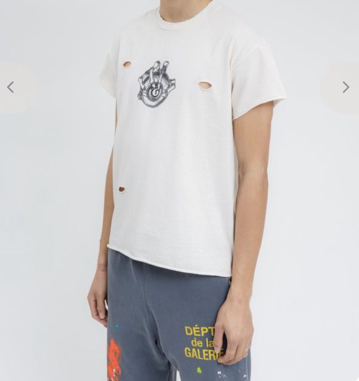 Gallery Dept. GALLERY DEPT CLAW ATK TEE WHITE SMALL Size US S / EU 44-46 / 1 - 3 Thumbnail