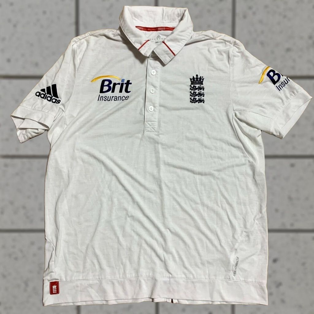 Adidas adidas England Polo Shirt Jersey T-Shirt Size 8 White Mens Short Sleeve Jersey 8 XS? Size US M / EU 48-50 / 2 - 1 Thumbnail
