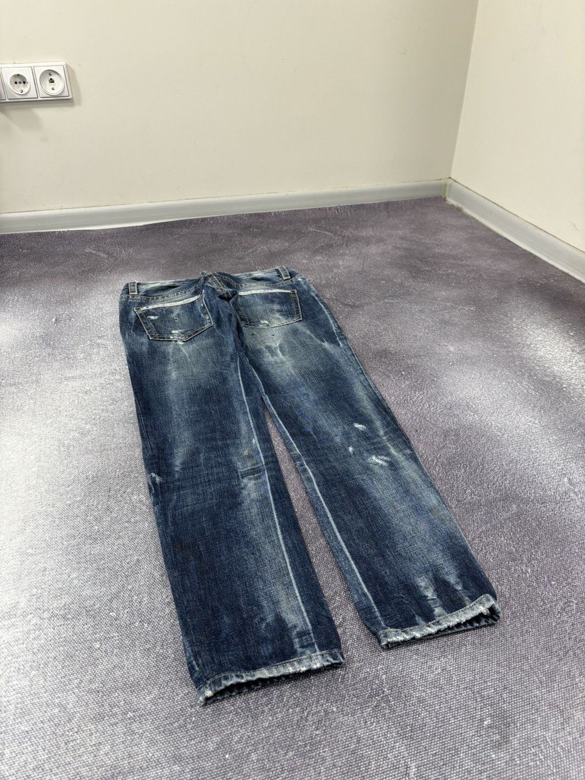 Dsquared2 Dsquared2 Women’s Faded Blue Painted Ripped Denim Jeans Size 27" / US 4 / IT 40 - 11 Thumbnail