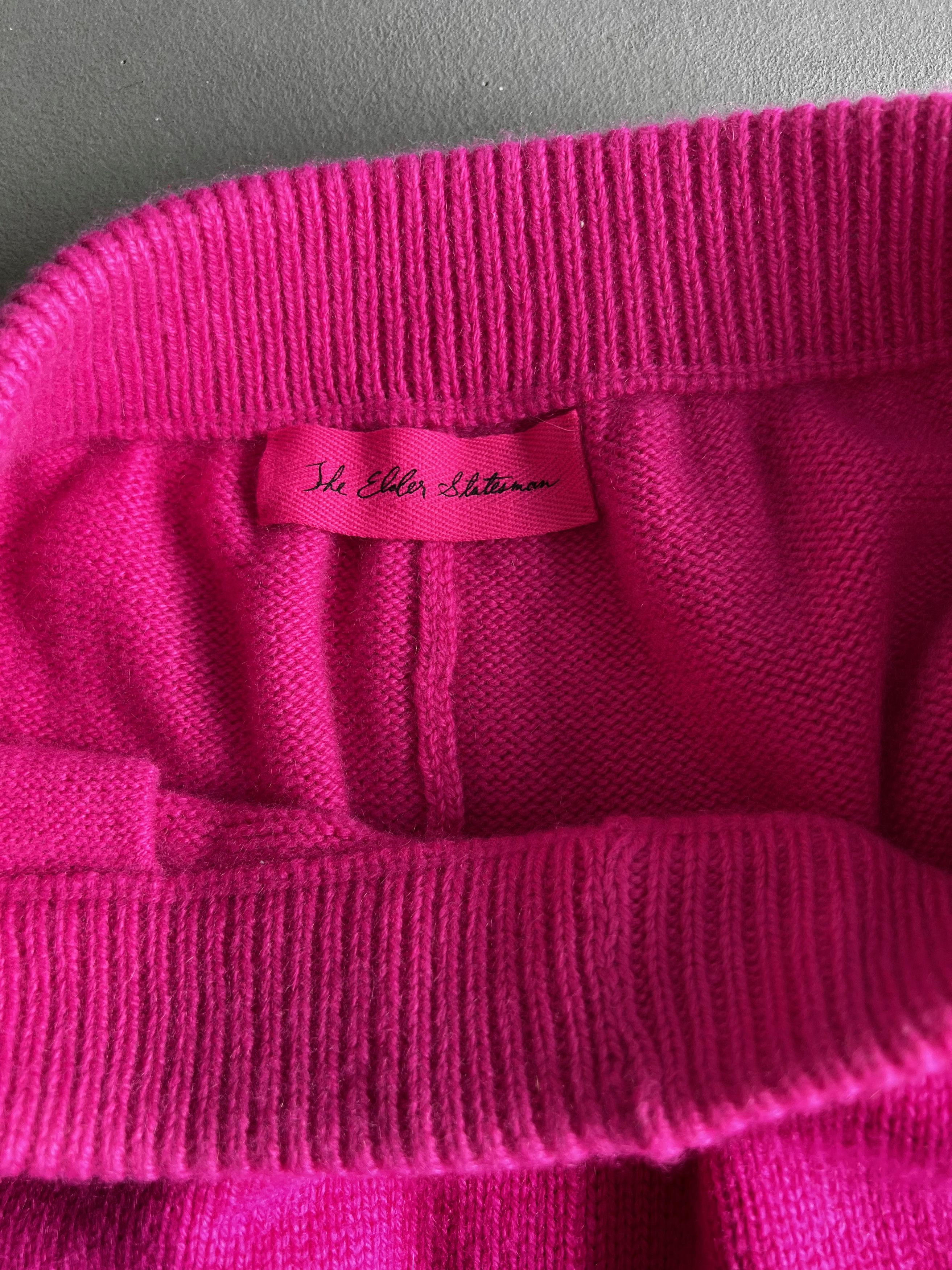 The Elder Statesman The Elder Statesman Pink Cashmere Drawstring Shorts, Size M Size US 32 / EU 48 - 3 Thumbnail