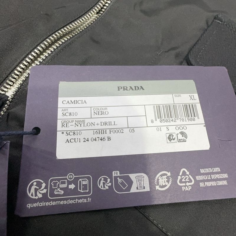 Prada Prada Black Long Sleeve Jacket with Badge-2506 Size US XL / EU 56 / 4 - 6 Thumbnail
