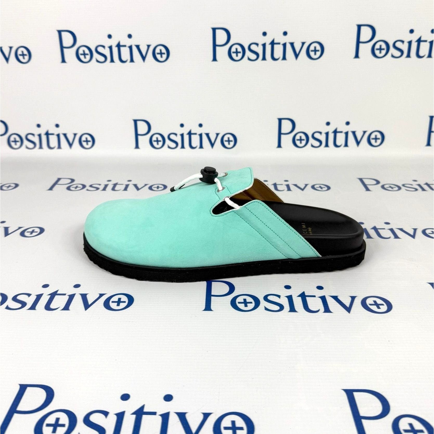 Buscemi Pietro New Camoscio Turquoise Leather Slippers US 7