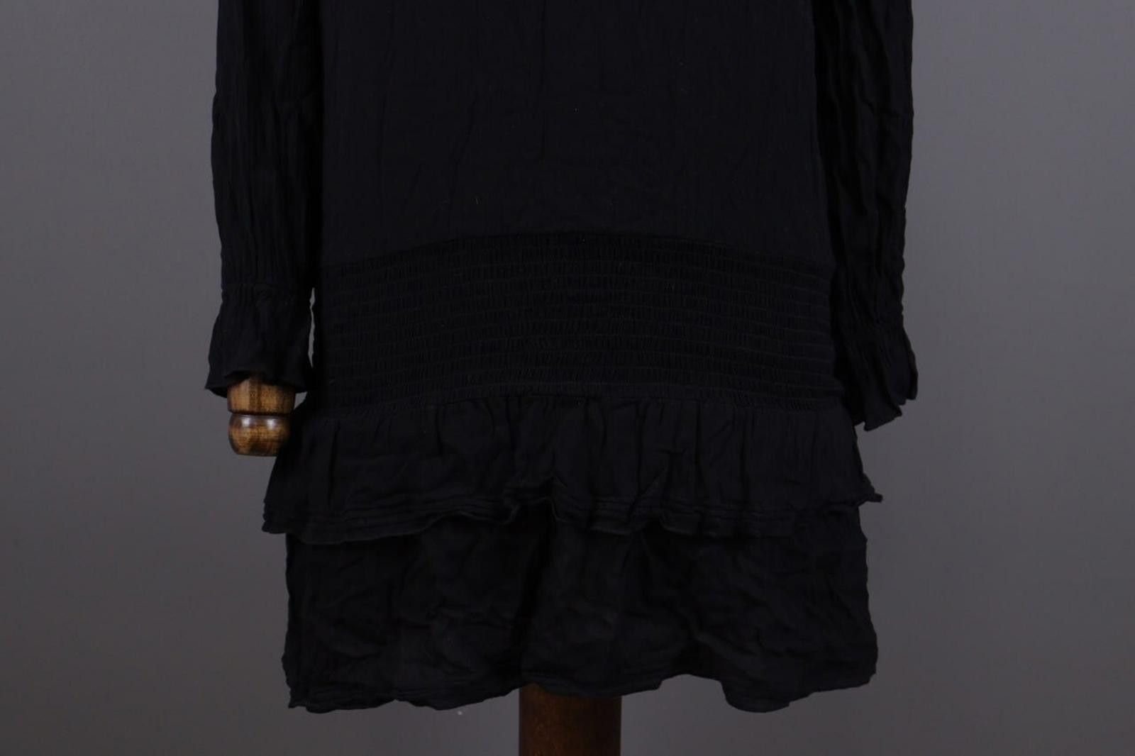 Wilkes Bashford BA&SH Black Vinil Noir Lagenlook Relaxed Midi Dress 2 / M Size M / US 6-8 / IT 42-44 - 5 Thumbnail