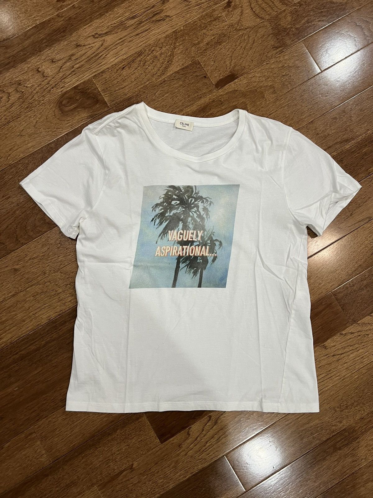 Celine Celine vaguely aspirational white tshirt Size US M / EU 48-50 / 2 - 1 Thumbnail