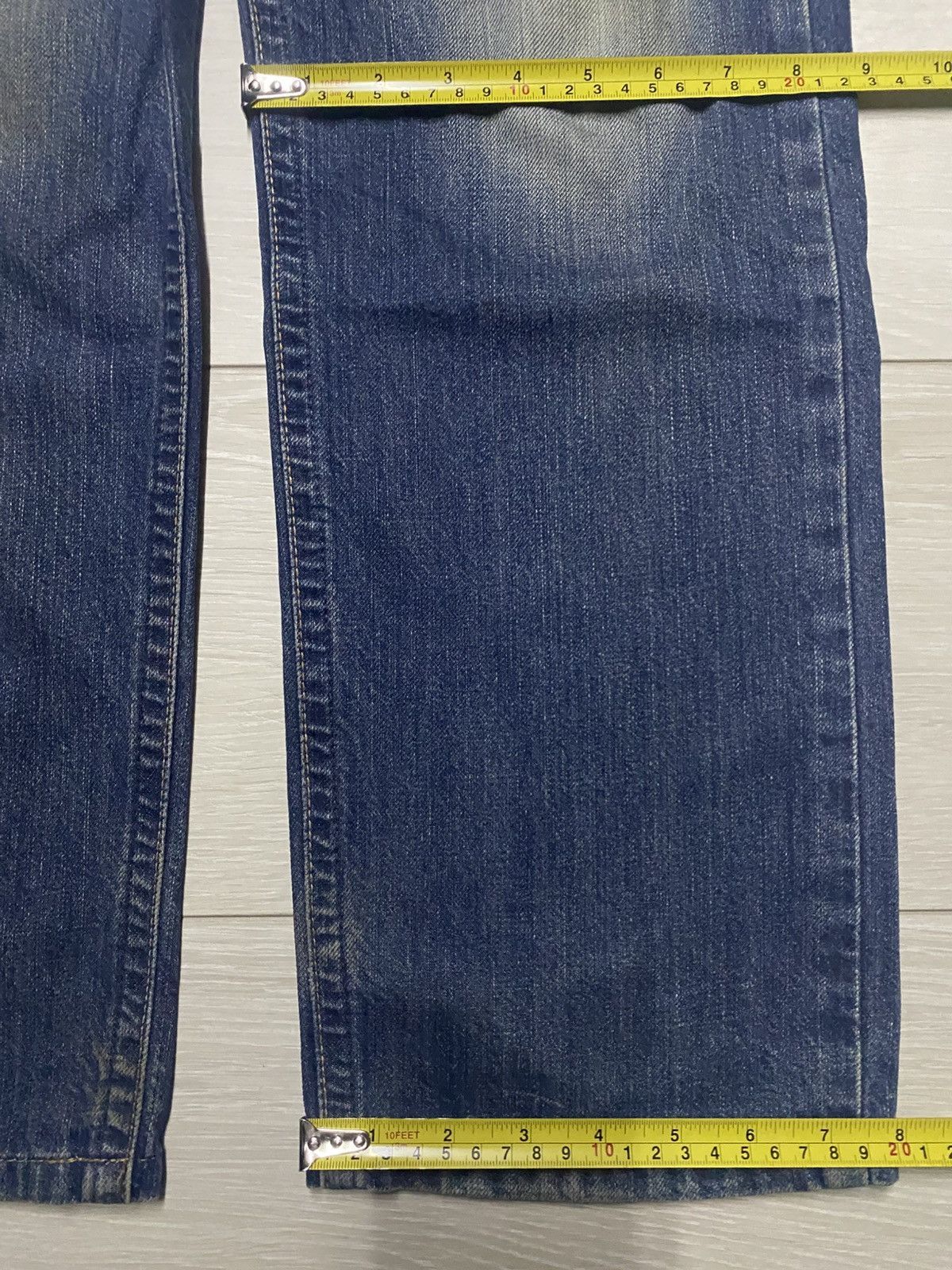 Junya Watanabe Edwin Exclusive Vintage Mud Wash Distressed Loose Jeans Size US 32 / EU 48 - 18 Thumbnail