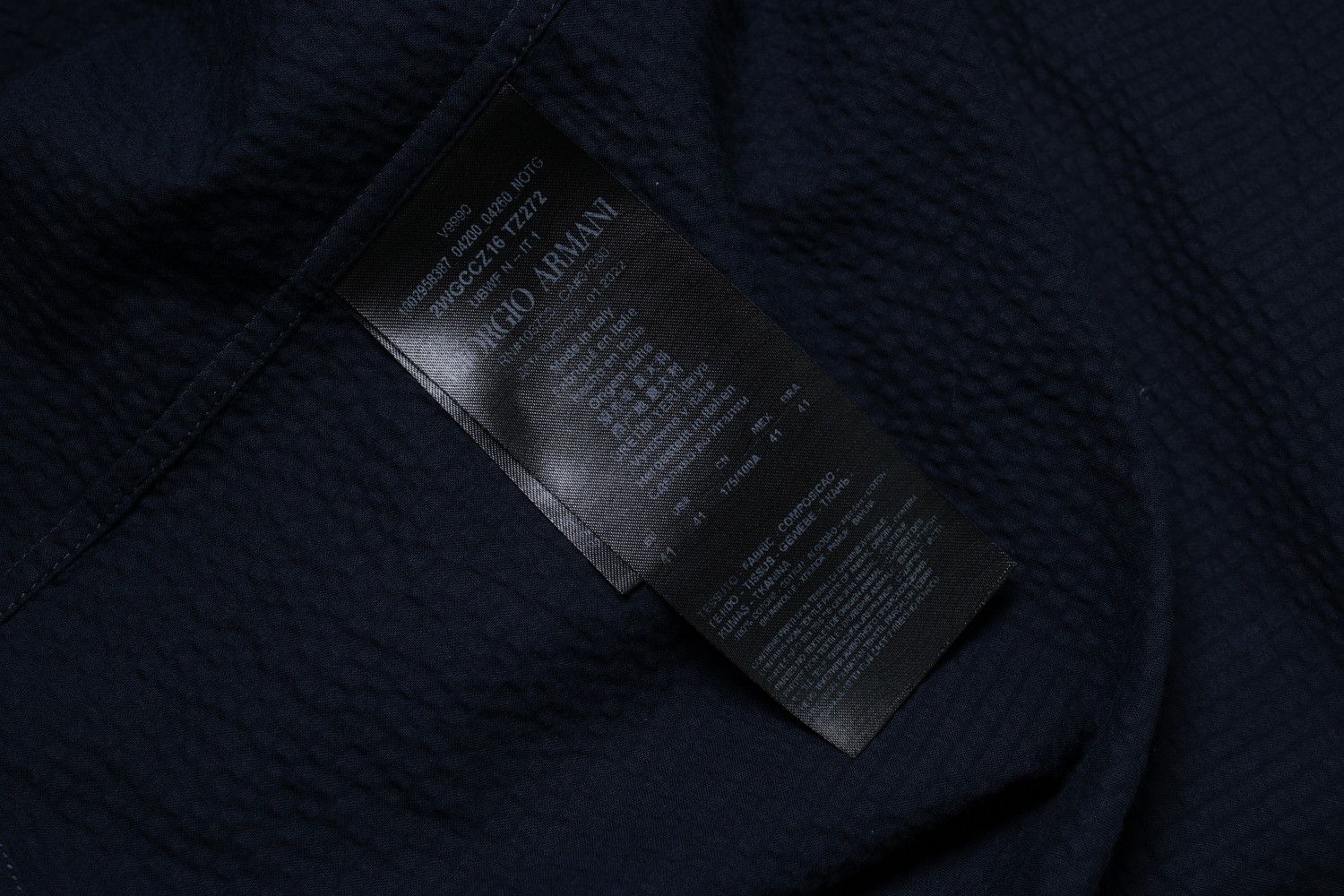 Giorgio Armani, Round neck shirt in navy