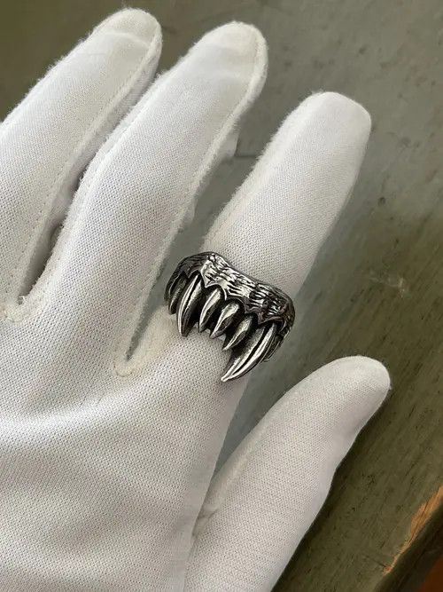 Vintage Stainless Fang Punk Ring Size ONE SIZE - 3 Thumbnail