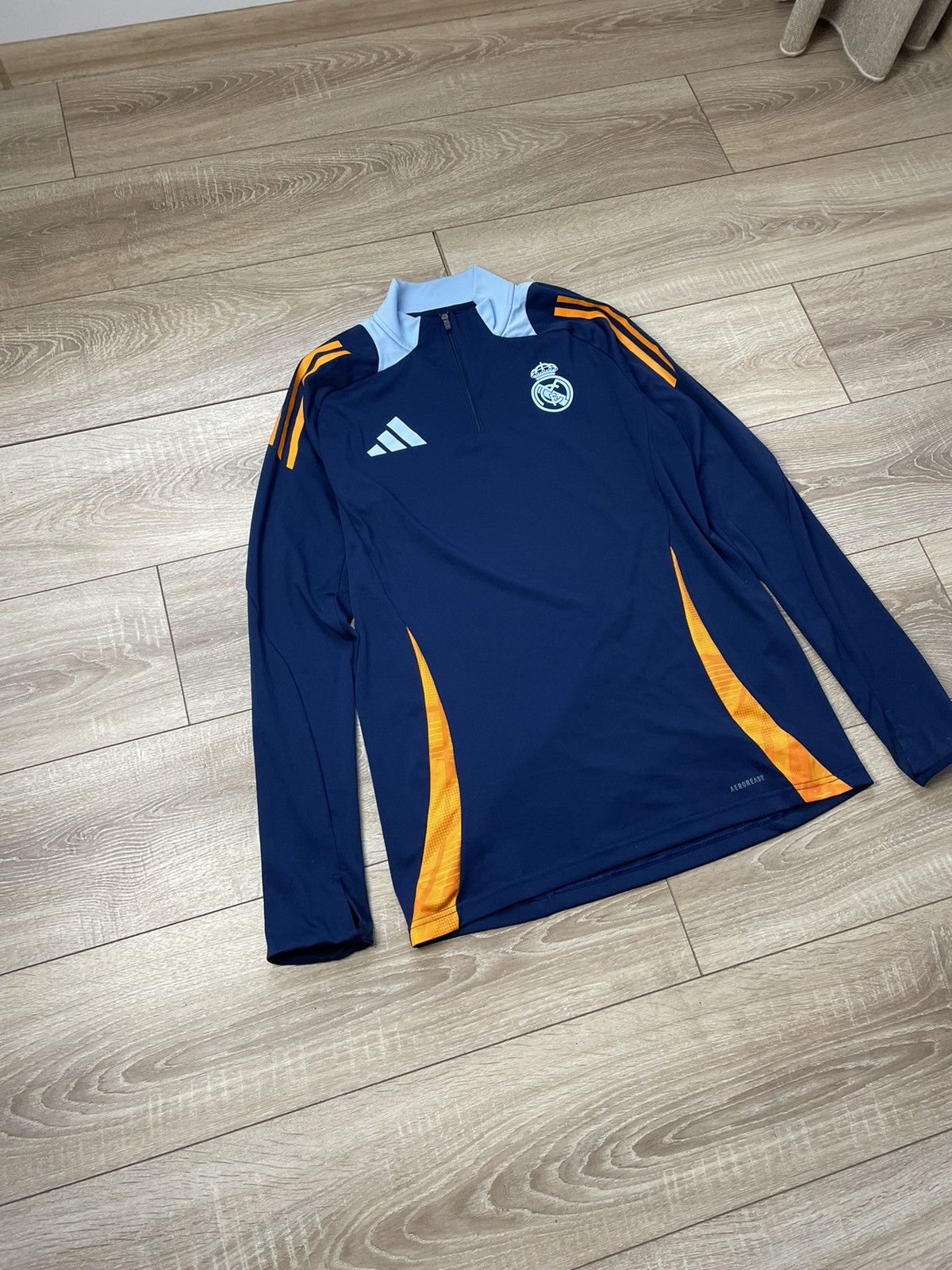 Adidas 2024-25 Real Madrid adidas 1/4 Zip Training Top Size l Size US L / EU 52-54 / 3 - 3 Thumbnail