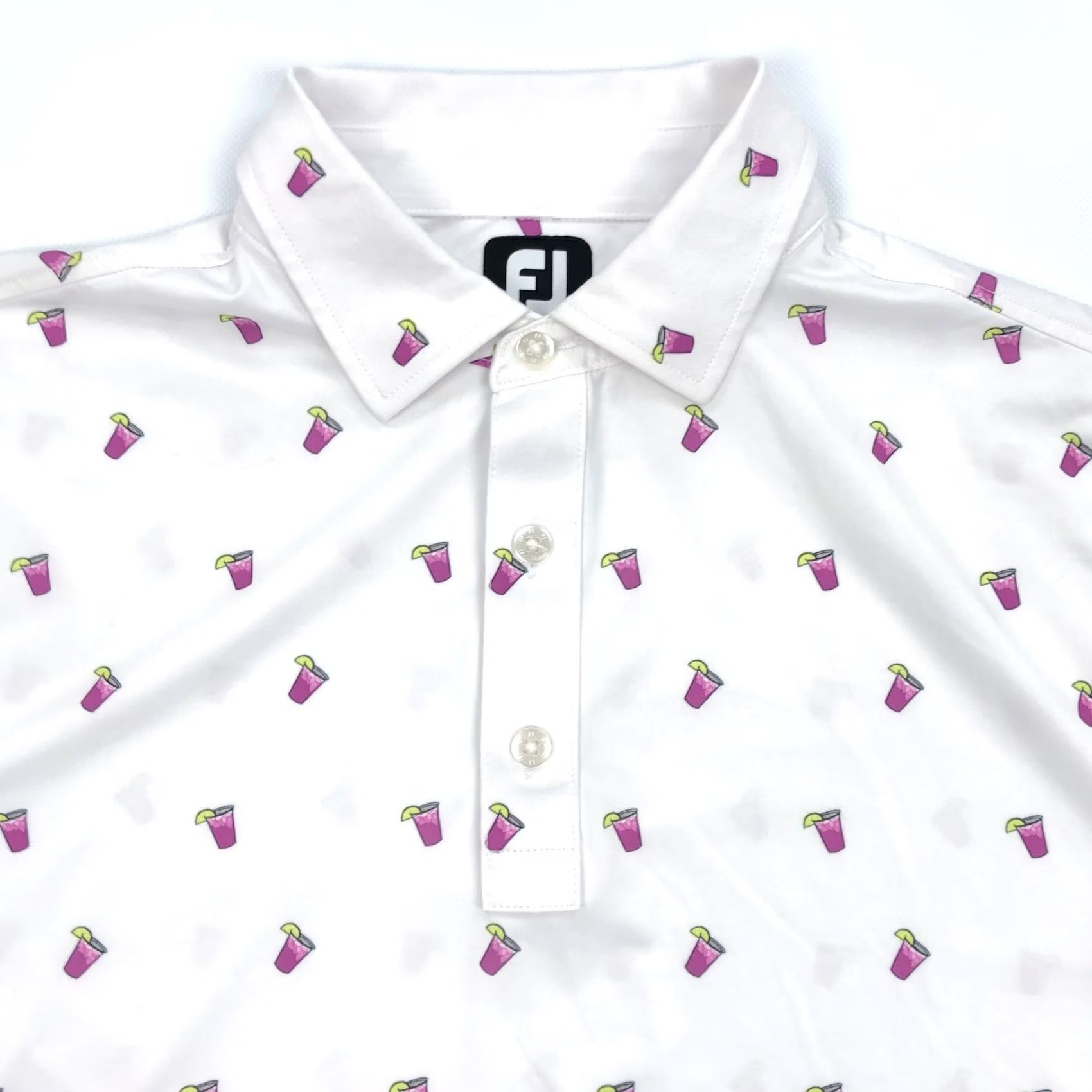 Footjoy FootJoy FJ Mens Medium Purple Drink Performance Golf Polo Shirt Shirt Polo Mens Golf Activewear Short Sleeve Breathable Moisture Wicking Size US M / EU 48-50 / 2 - 2 Thumbnail